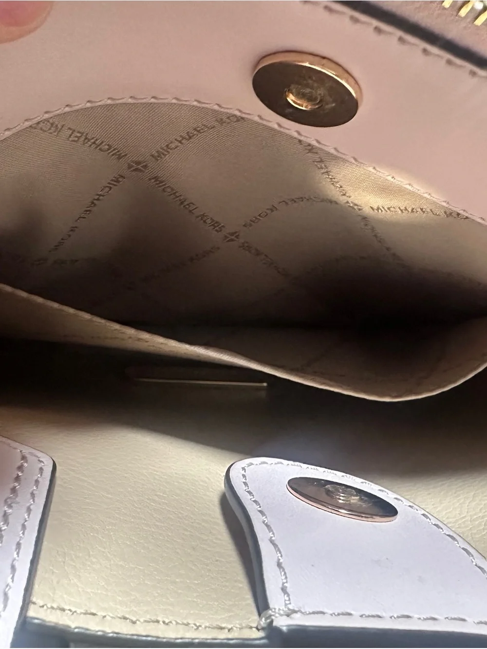Michael Kors Pale Pink Leather Crossbody Satchel
